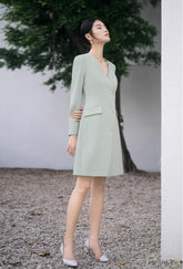 Mint Breeze A-Line Dress
